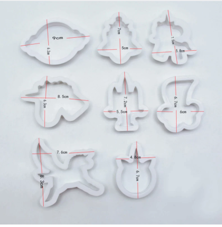 🦄 Cortador de Galletas Unicornio – Set 8 Piezas