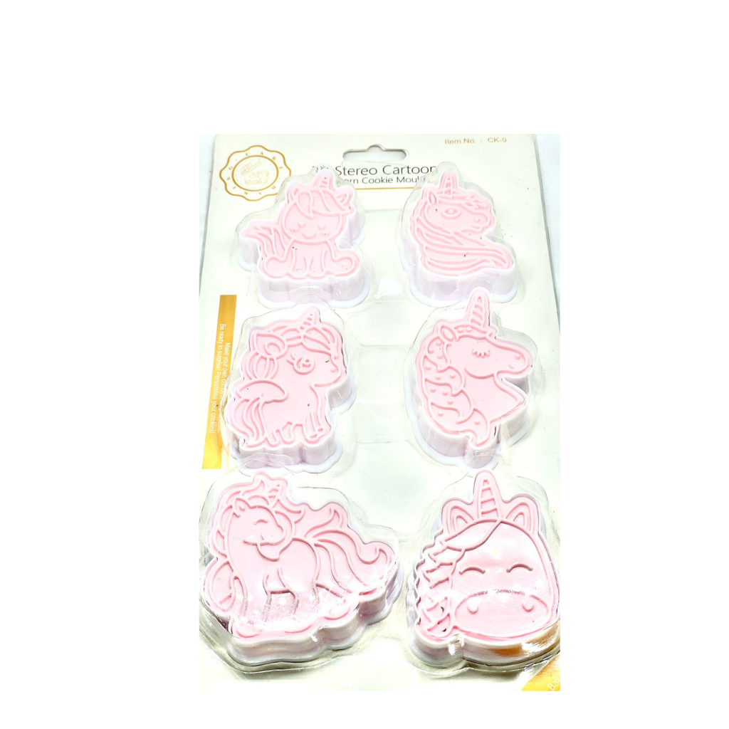 Cortador de Galletas Set Diseño unicornio 6 Piezas