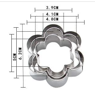 Cortador galletas flor 3 piezas