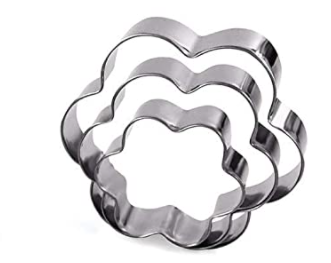 Cortador galletas flor 3 piezas