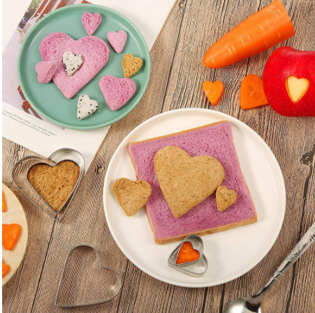 Cortador galletas corazon 5 piezas