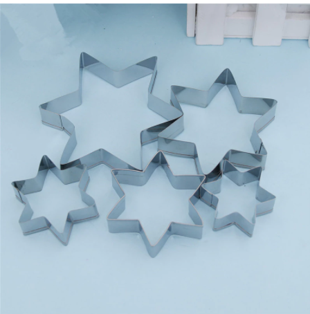 Cortador galletas estrella 5 piezas navidad