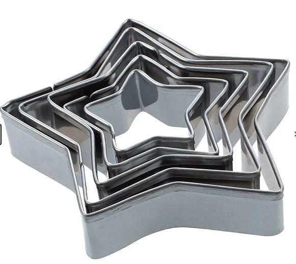 Cortador galletas estrellas 5 piezas