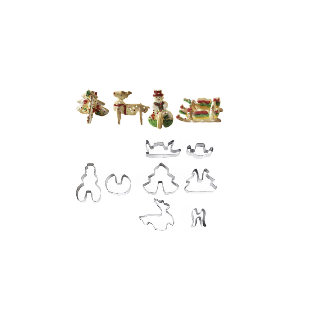 Cortador de galletas navidad 3D 8 piezas