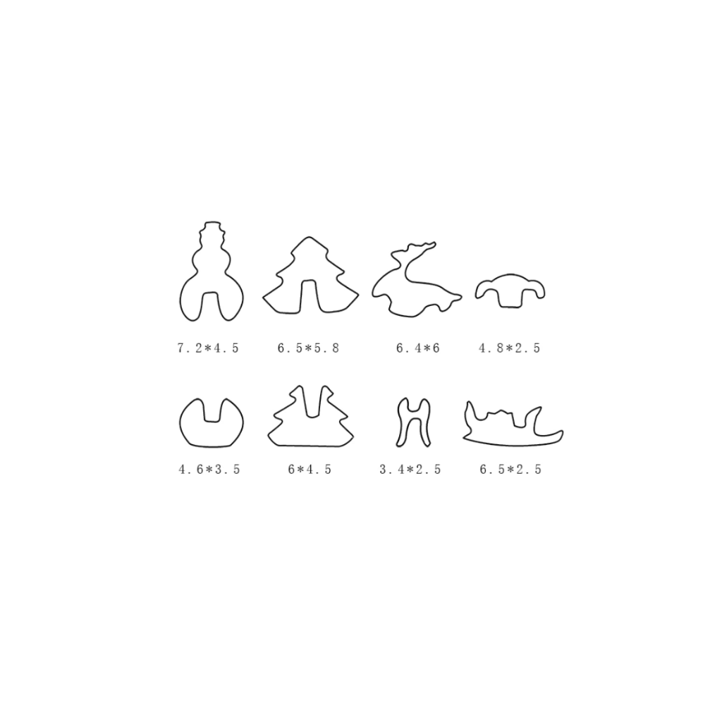 Cortador de galletas navidad 3D 8 piezas