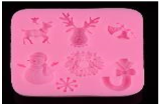 Molde silicona navidad