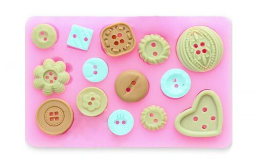 Molde silicona botones