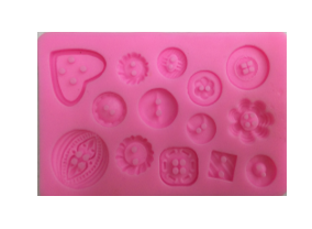 Molde silicona botones