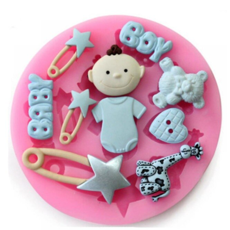 Molde de Silicona Baby Shower Bebé Boy