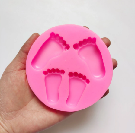 Molde fondant Baby Shower pies bebe