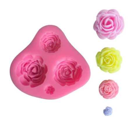 Molde silicona rosas