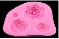 Molde silicona rosas