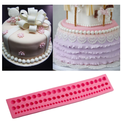 Molde silicona borde pastel