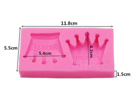 Molde silicona corona princesa