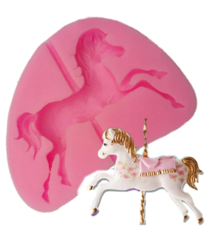 Molde silicona caballo caballo carrusel