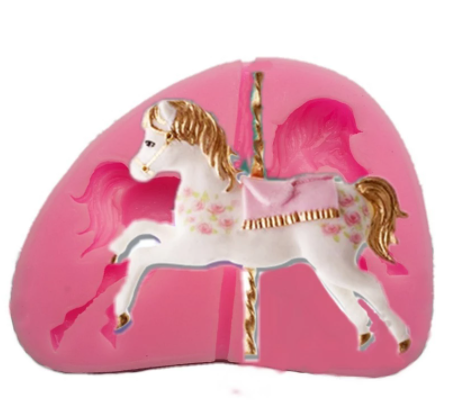 Molde silicona caballo caballo carrusel
