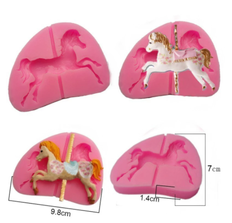 Molde silicona caballo caballo carrusel