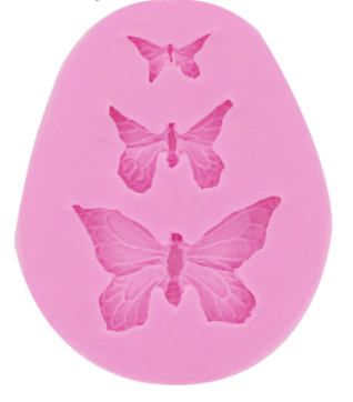 Molde de Silicona Mariposas 3 cavidades