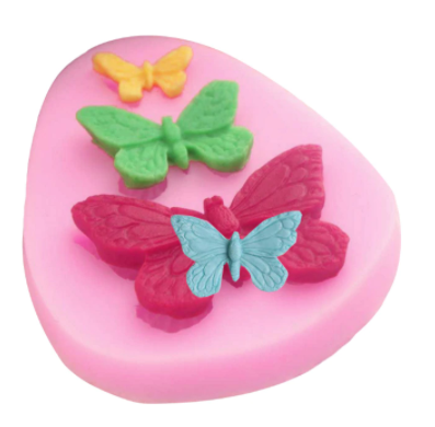 Molde de Silicona Mariposas 3 cavidades
