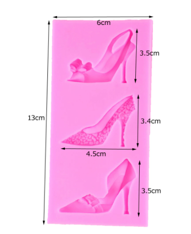 Molde de Silicona Zapatos de Tacón