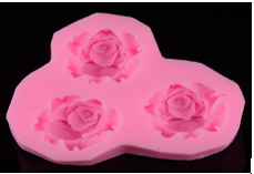 Molde silicona rosas