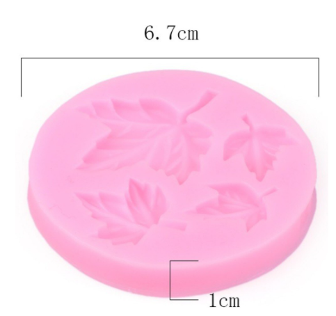 Molde silicona hojas