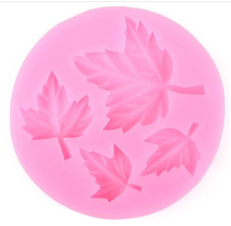 Molde silicona hojas