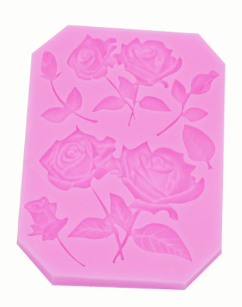 Molde silicona rosas