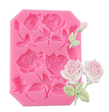Molde silicona rosas