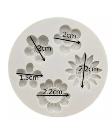 Molde de Silicona Flores
