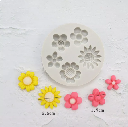 Molde de Silicona Flores