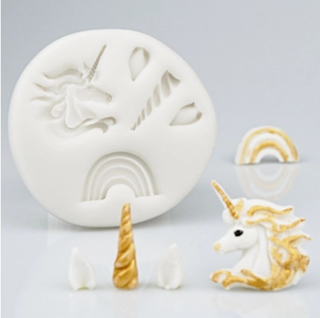 Molde silicona unicornio