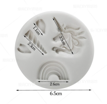 Molde silicona unicornio