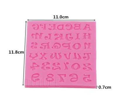 Molde silicona alfanumerico