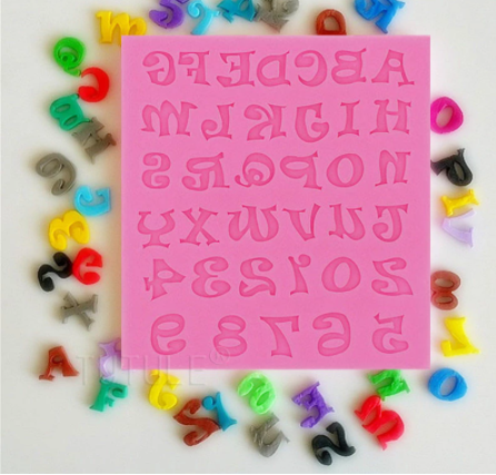 Molde silicona alfanumerico