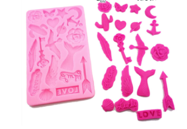 Molde Silicona Diseños Variados Mix Love | Amparo Repostería