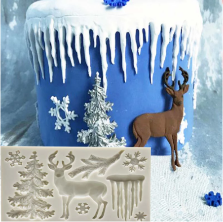 Molde de Silicona Navidad – 8 Figuras