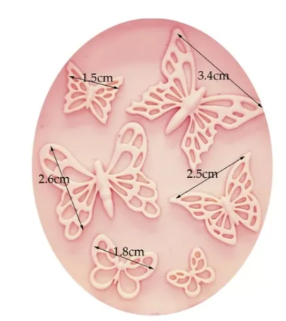 Molde silicona mariposas