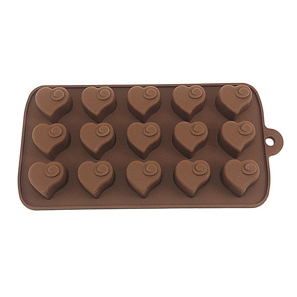 Molde silicona para chocolate corazon