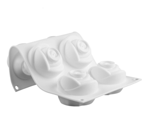Molde Silicona Postre rosa 3d Blanco