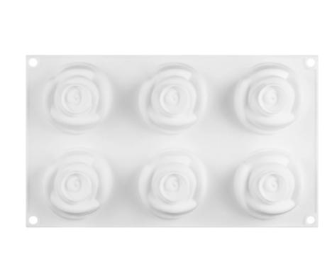 Molde Silicona Postre rosa 3d Blanco