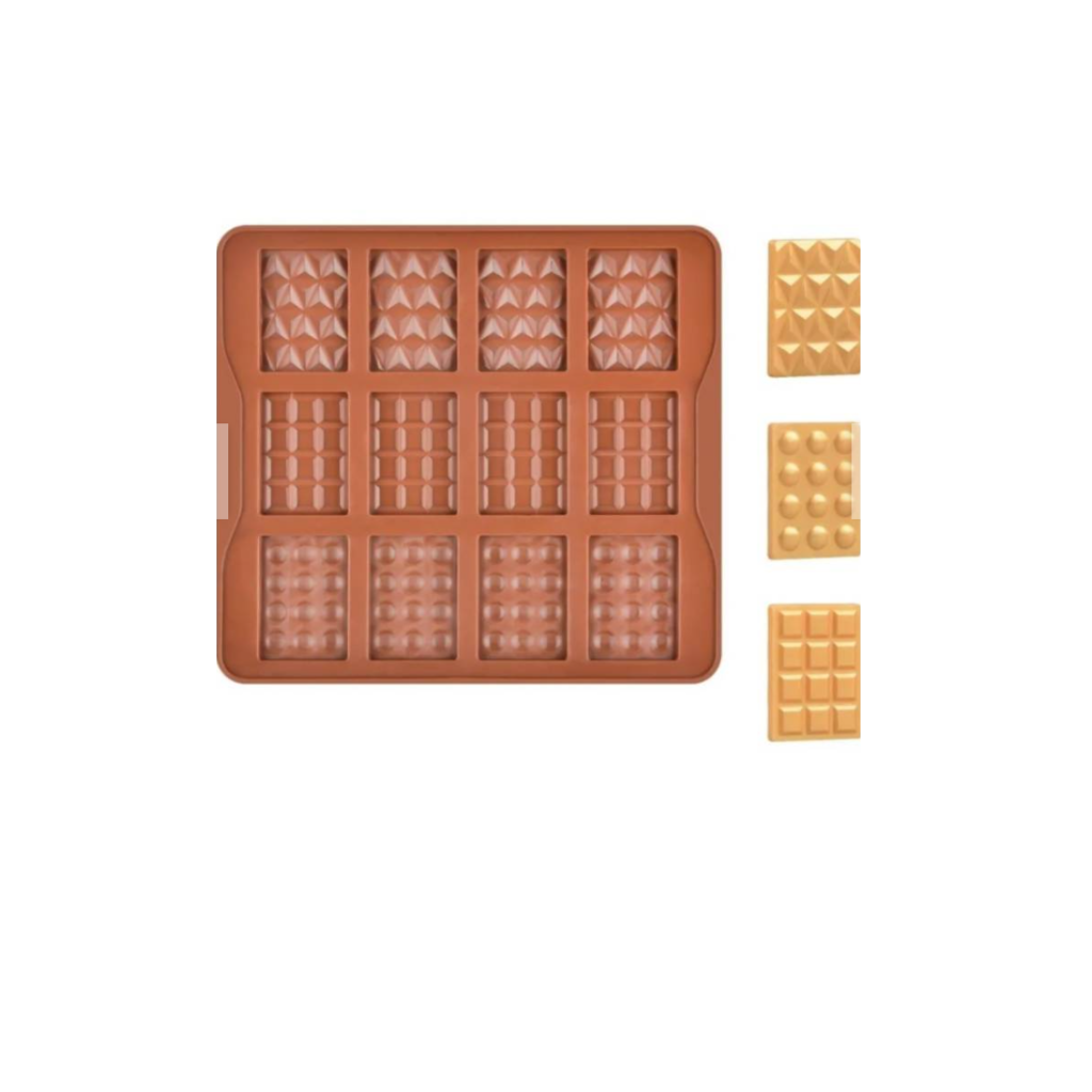 Molde de Silicona Mini Barras de Chocolate (6 Diseños)