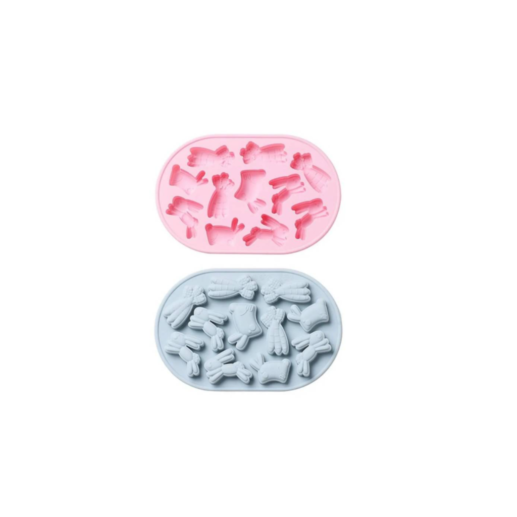 Molde de silicona conejo y zanahoria