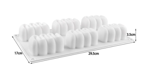 Molde de silicona para tartas 6 cavidades