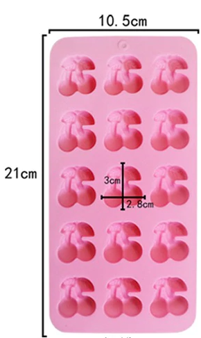 Molde de silicona  cerezas