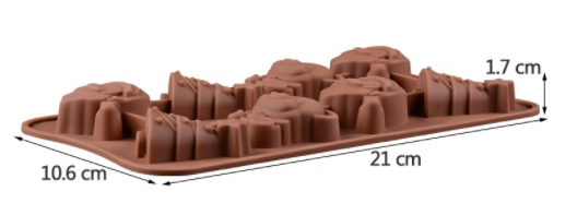 Molde silicona para chocolate con figuras navidad