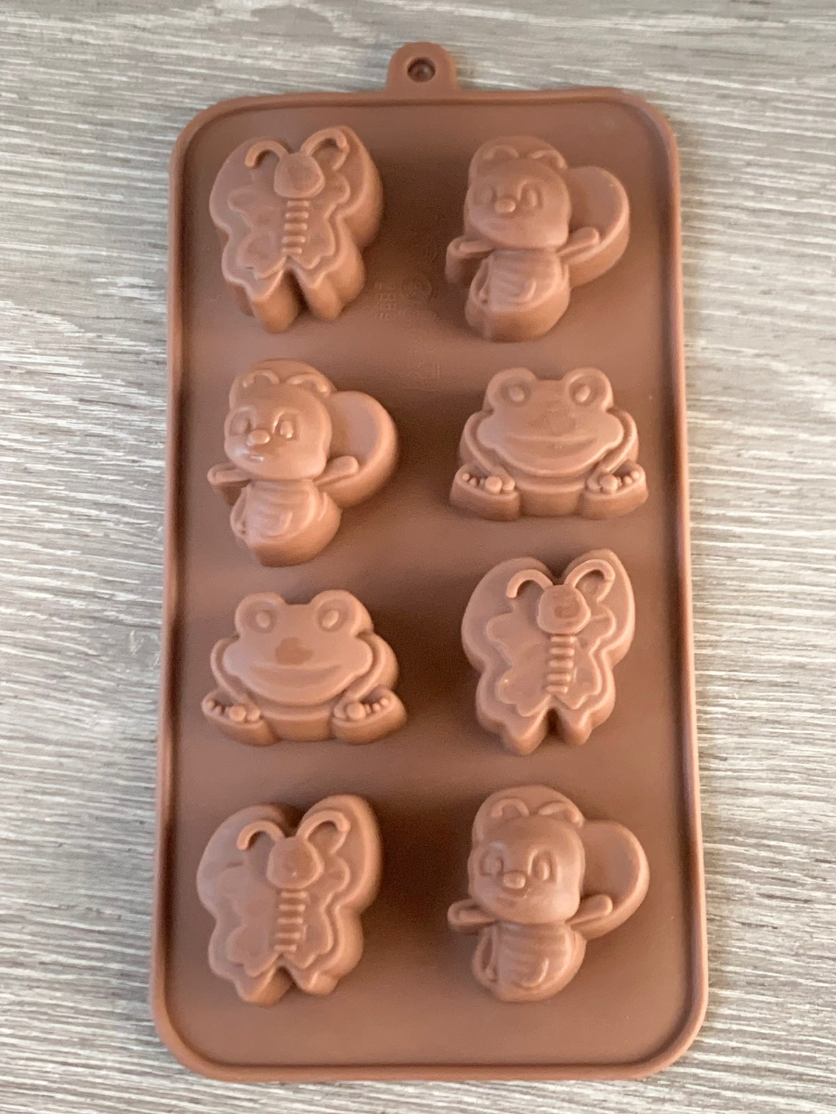 Molde silicona Mariposa, Abeja y rana