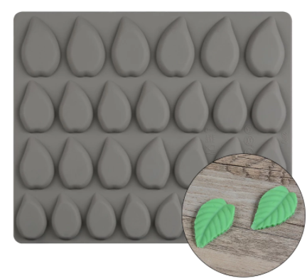 Molde de silicona hojas — 28 cavidades