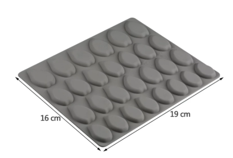Molde de silicona hojas — 28 cavidades