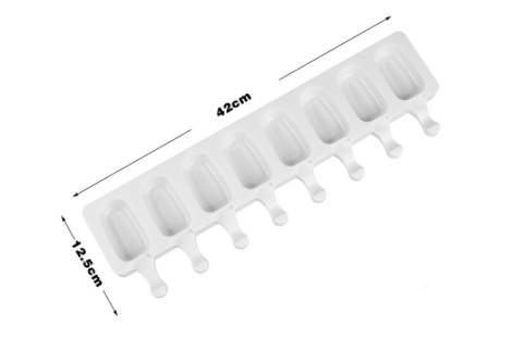 Molde silicona para helado 8 cavidades